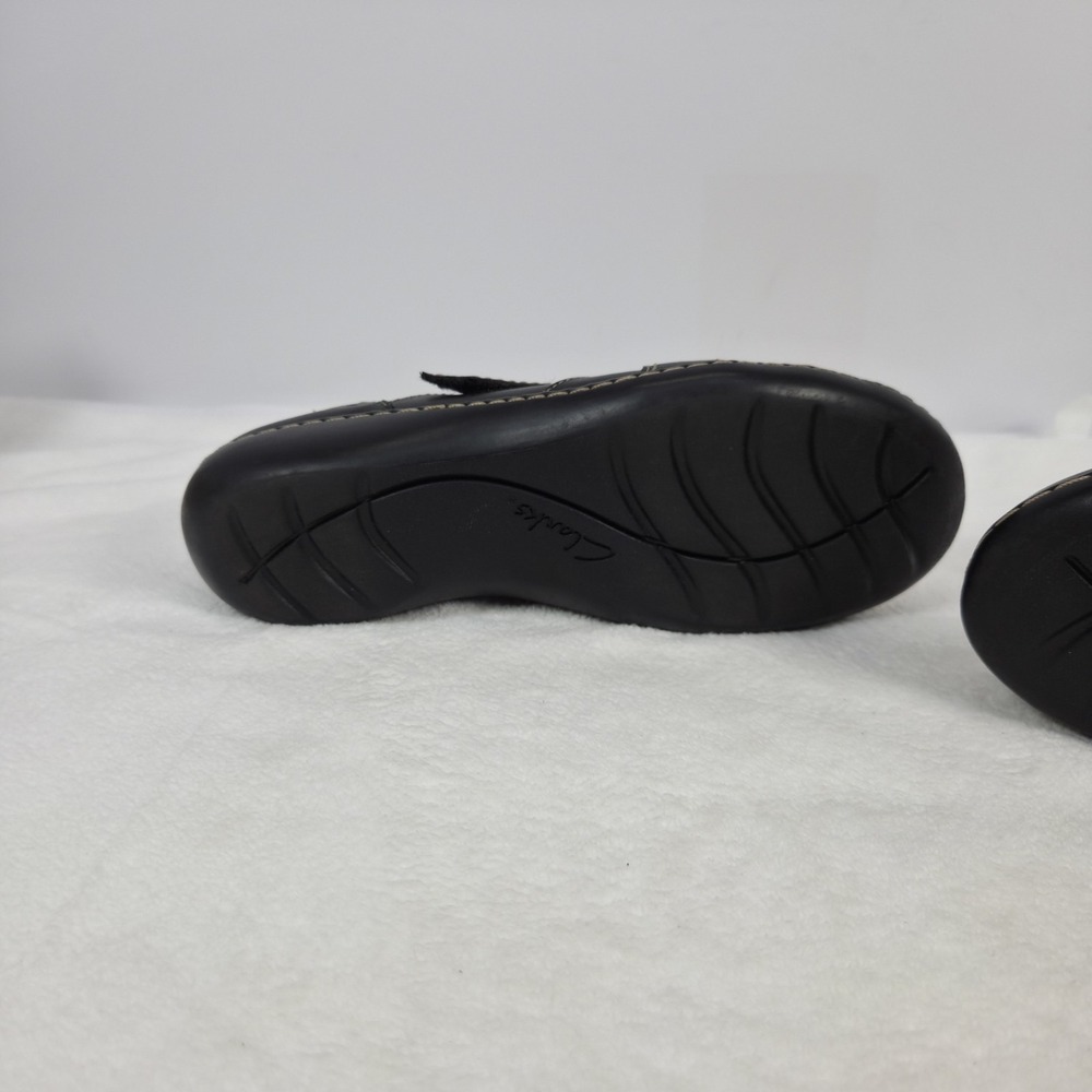 Clarks Women's Size 8.5 M Ashland Spin Q Black Leather Shoes - Picture 14 of 16